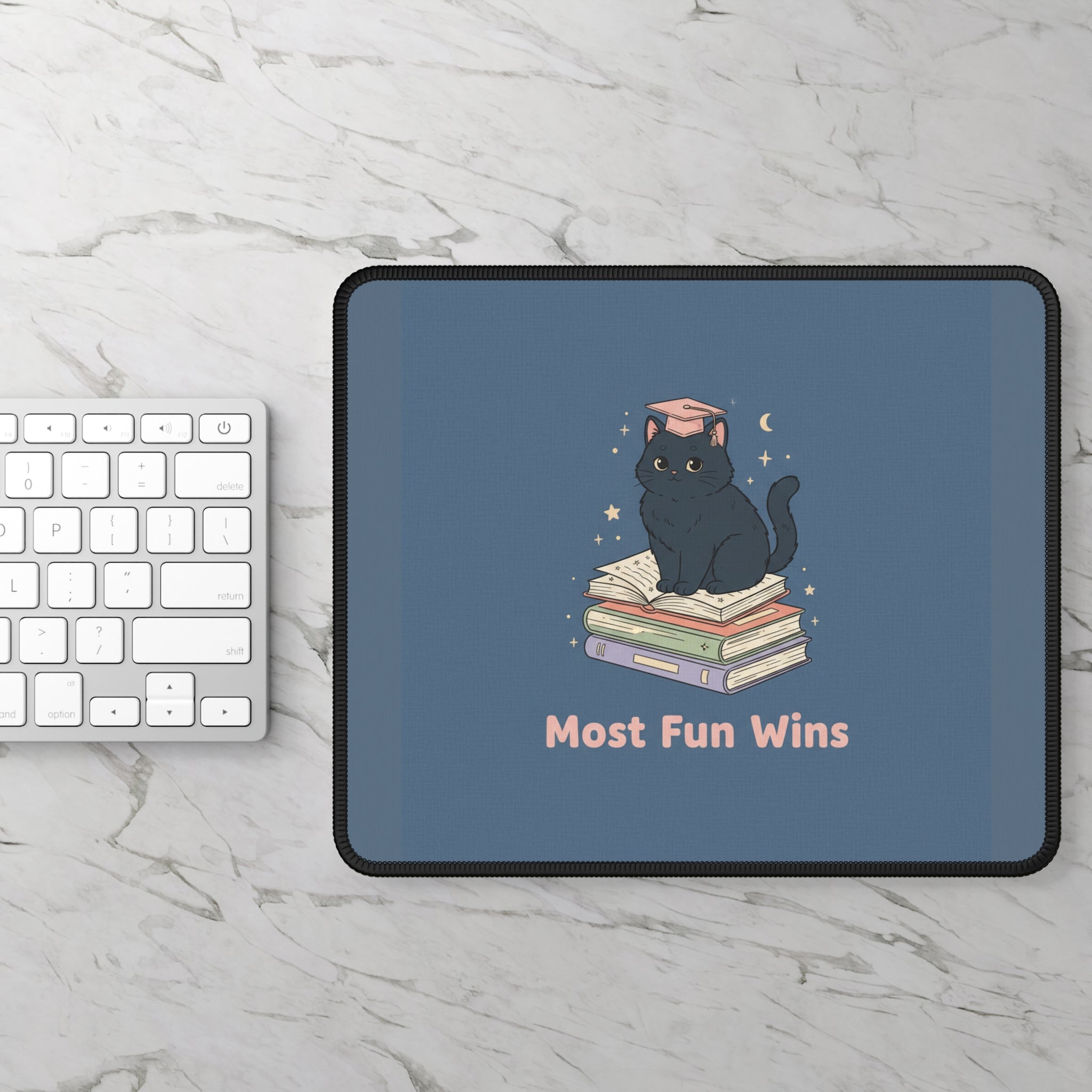 Black Cat Mouse Pad – Most Fun Wins