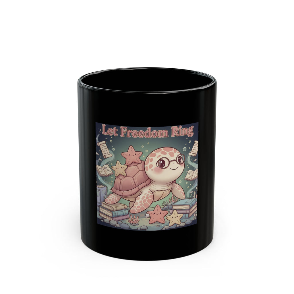 Turtle Black Mug 11oz – Let Freedom Ring