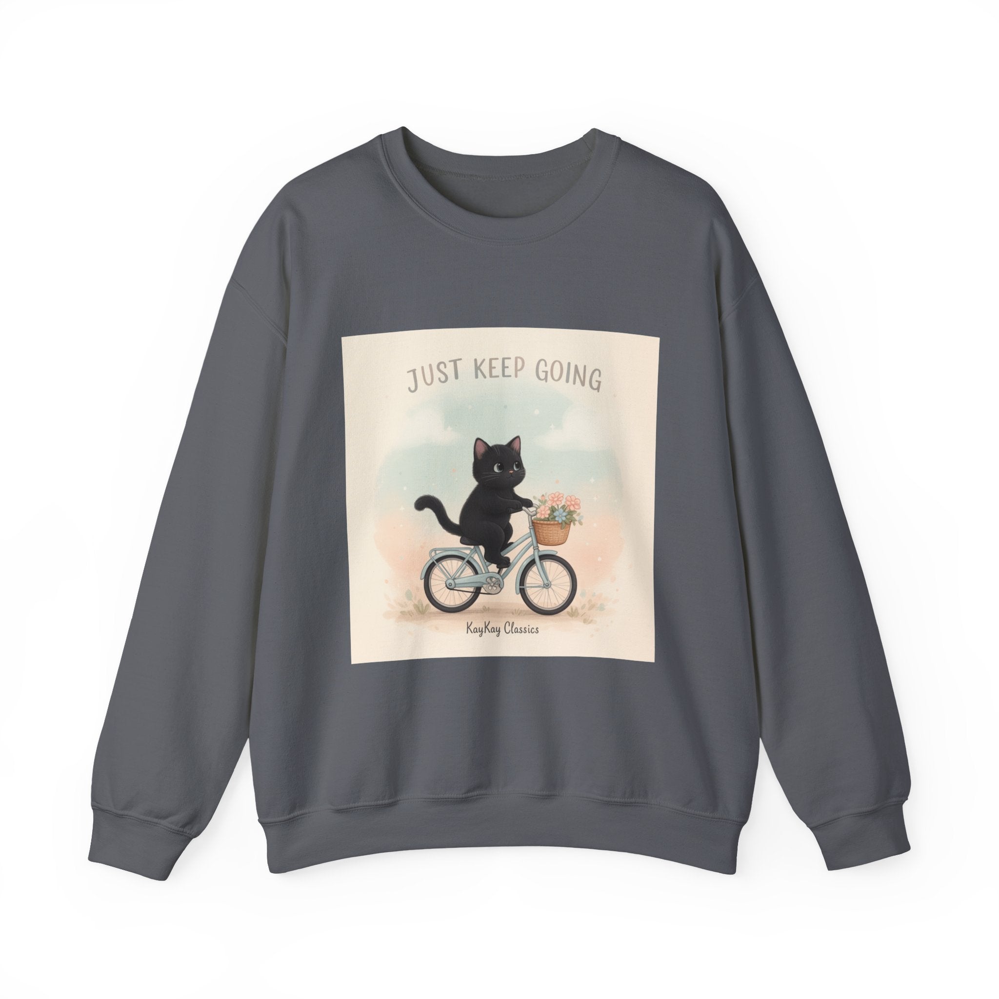 "Design" Black Cat Crewneck | College Girl Gift | Fashion | KayKay Classics