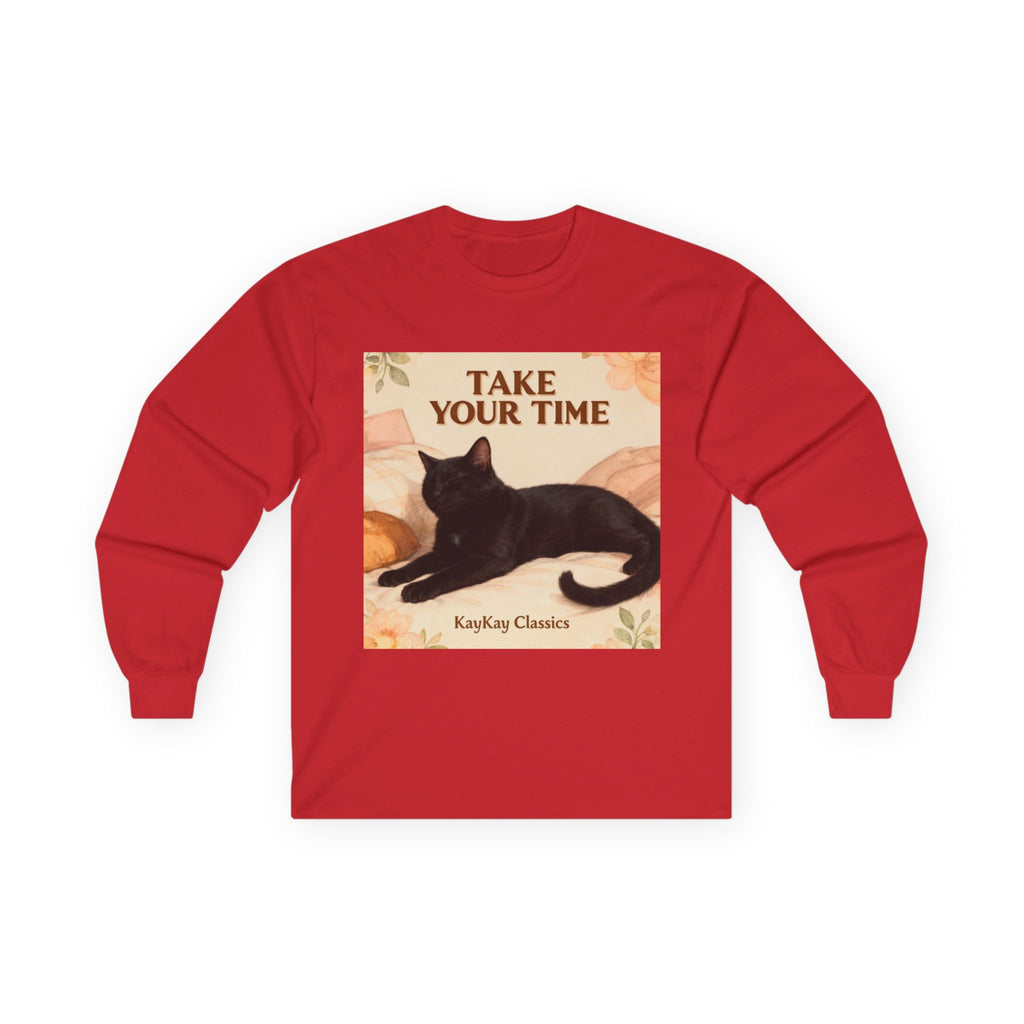 TAKE YOUR TIME Cat Long Sleeve Tee