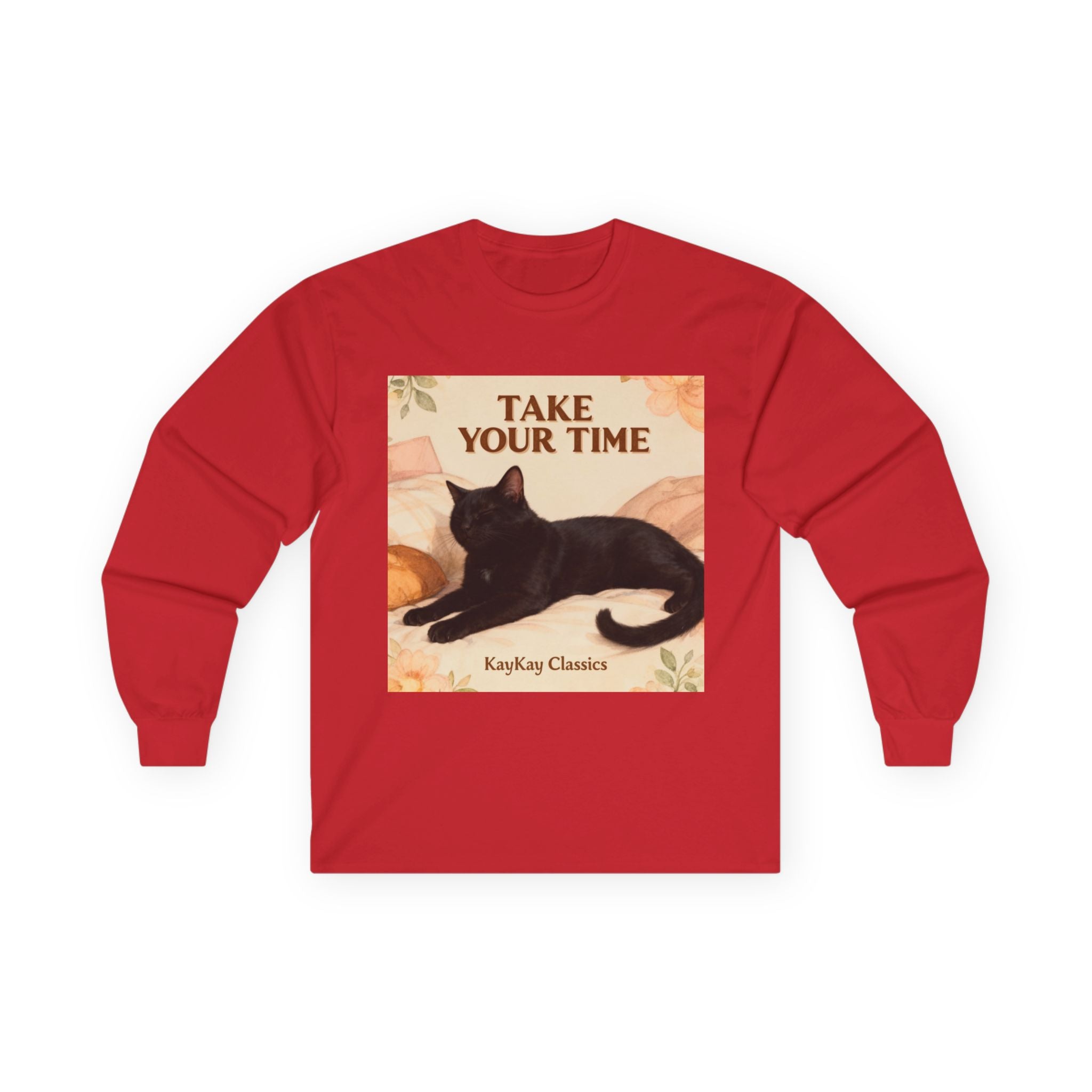 TAKE YOUR TIME Cat Long Sleeve Tee