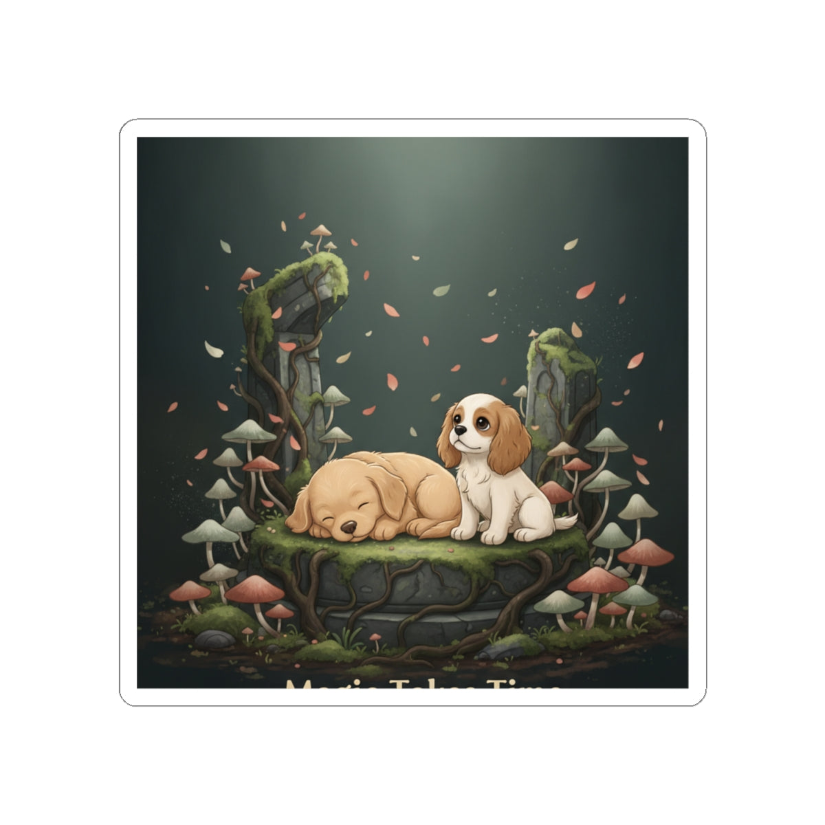 Puppies Kiss-Cut Sticker – Magic Takes Time