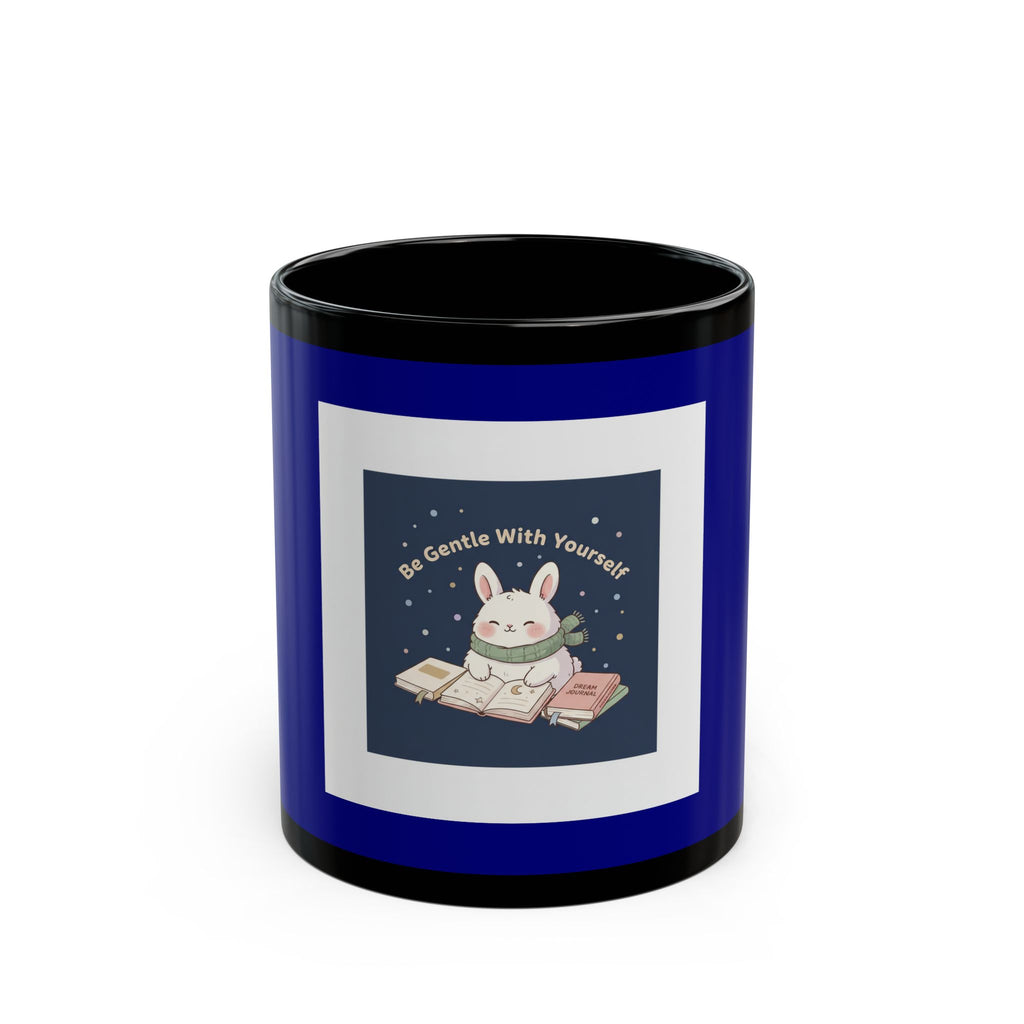 Rabbit Black Mug 11oz – Be Gentle With Yourself