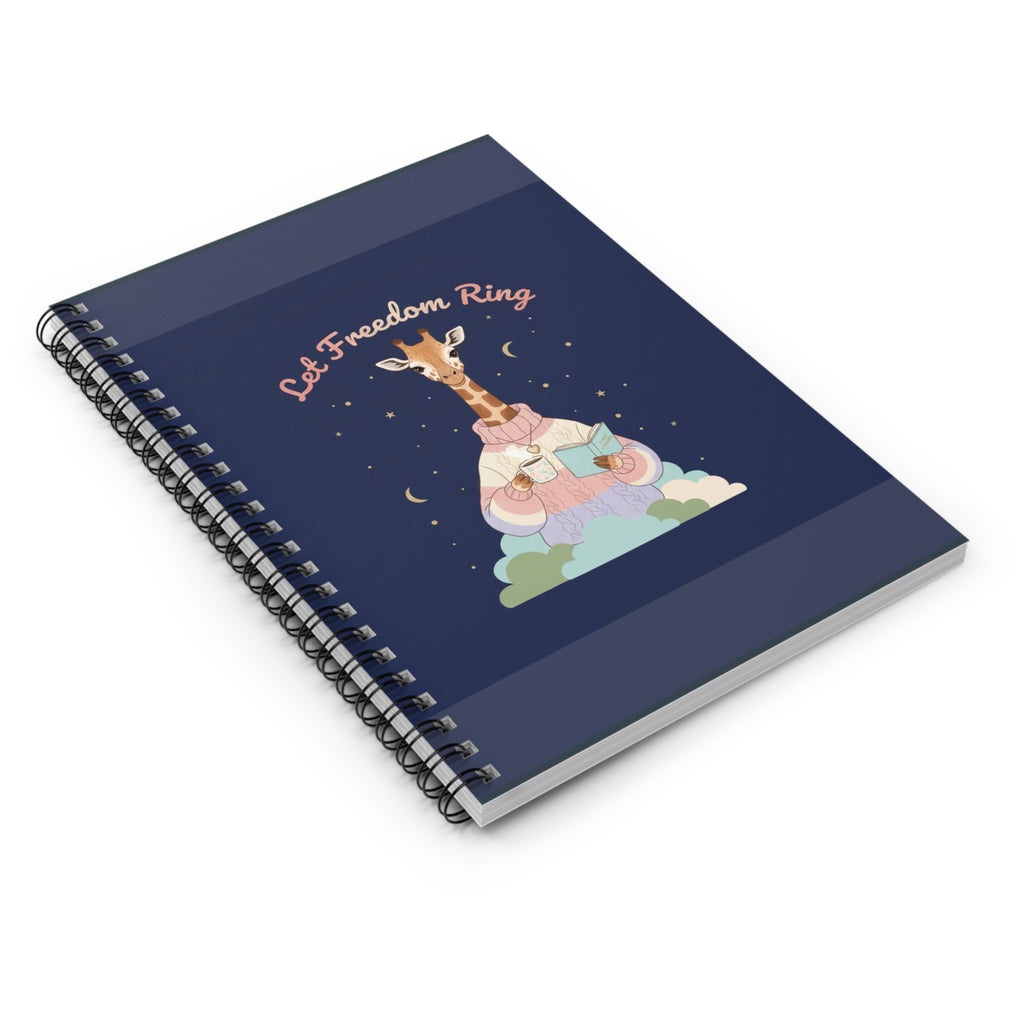 Giraffe Spiral Notebook – Let Freedom Ring