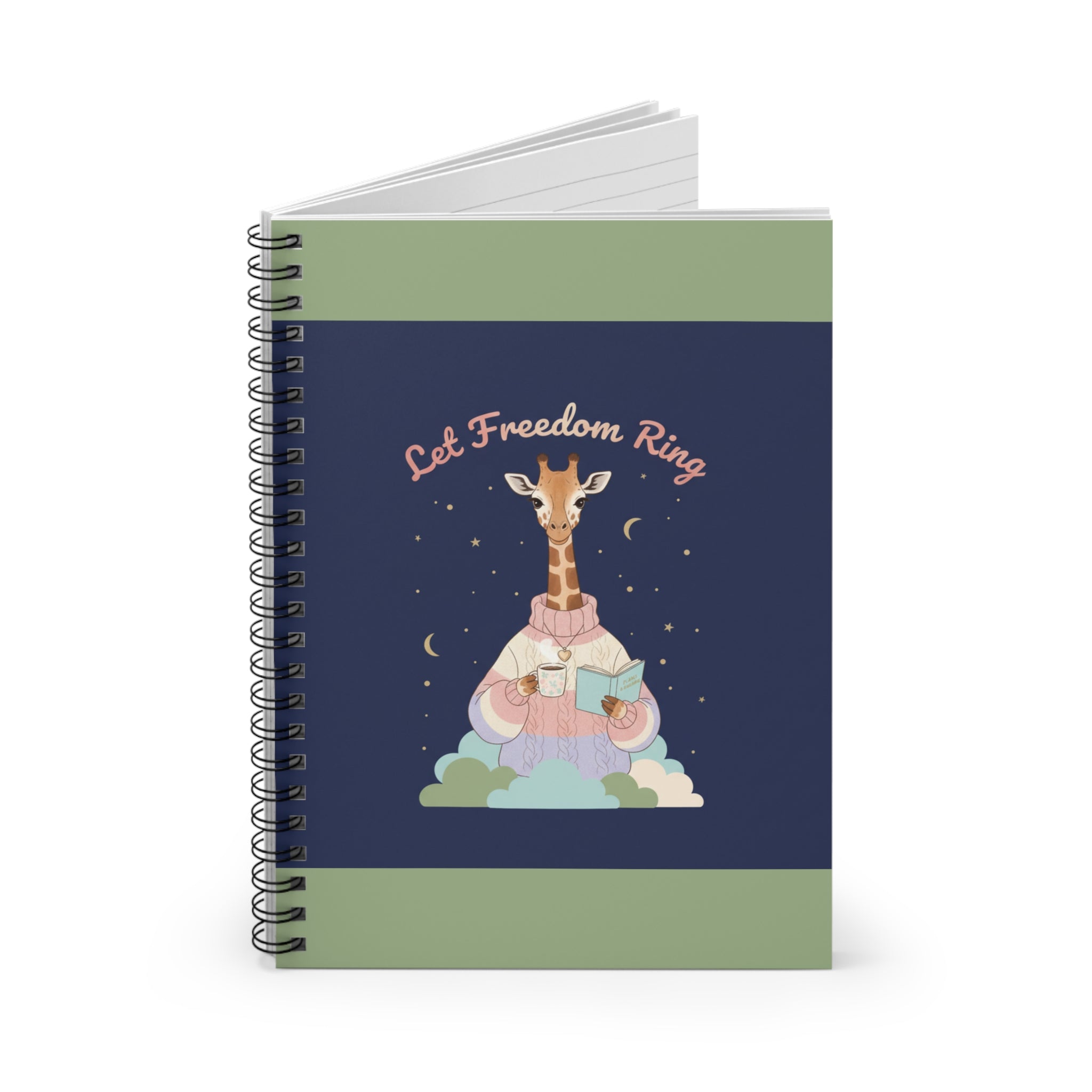 Giraffe Spiral Notebook – Let Freedom Ring
