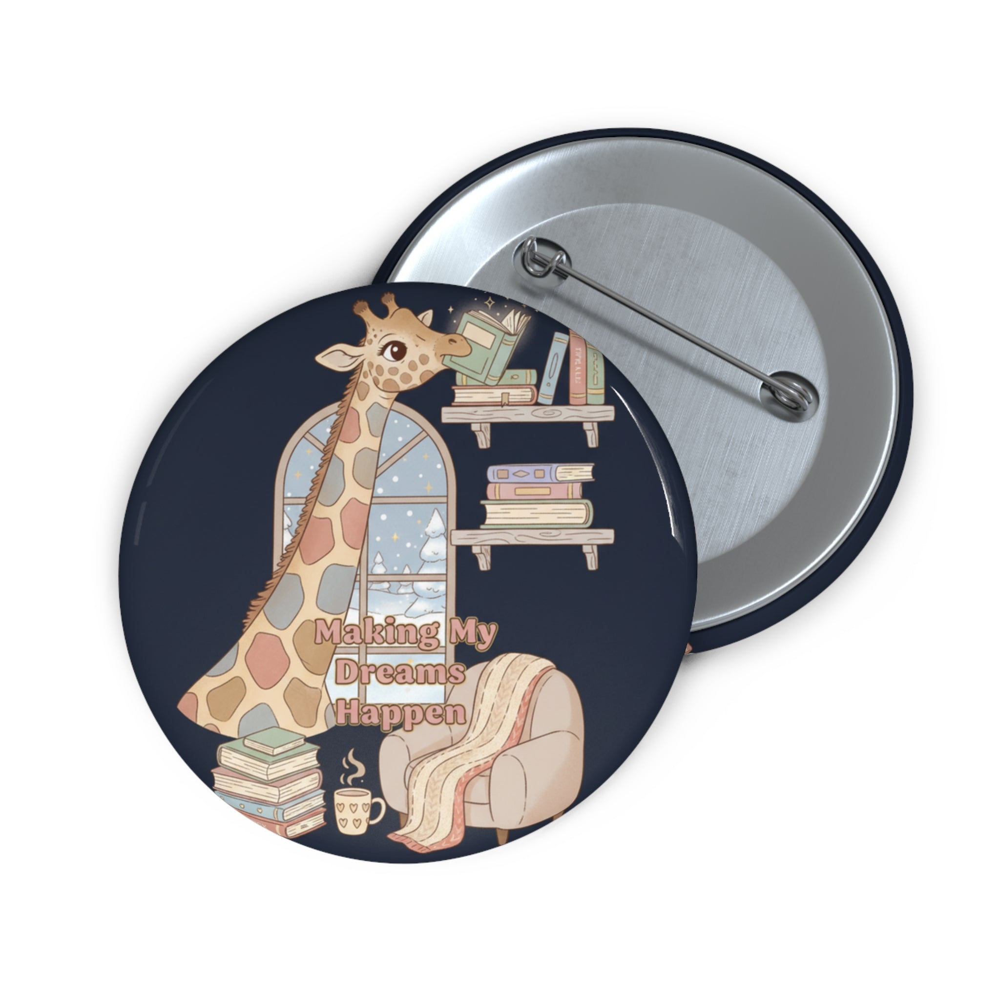 Giraffe Pin Button – Making My Dreams Happen