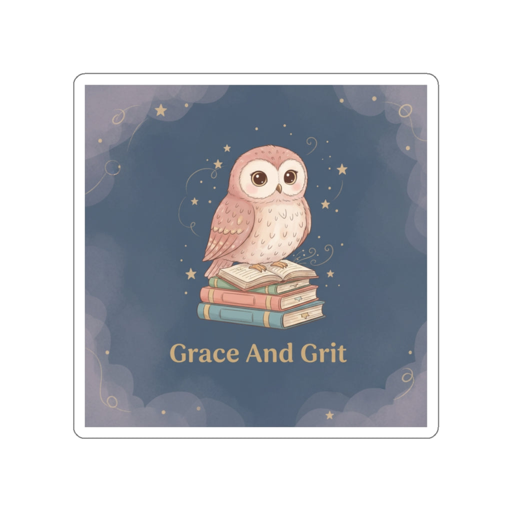 Owl Die-Cut Sticker – Grace and Grit