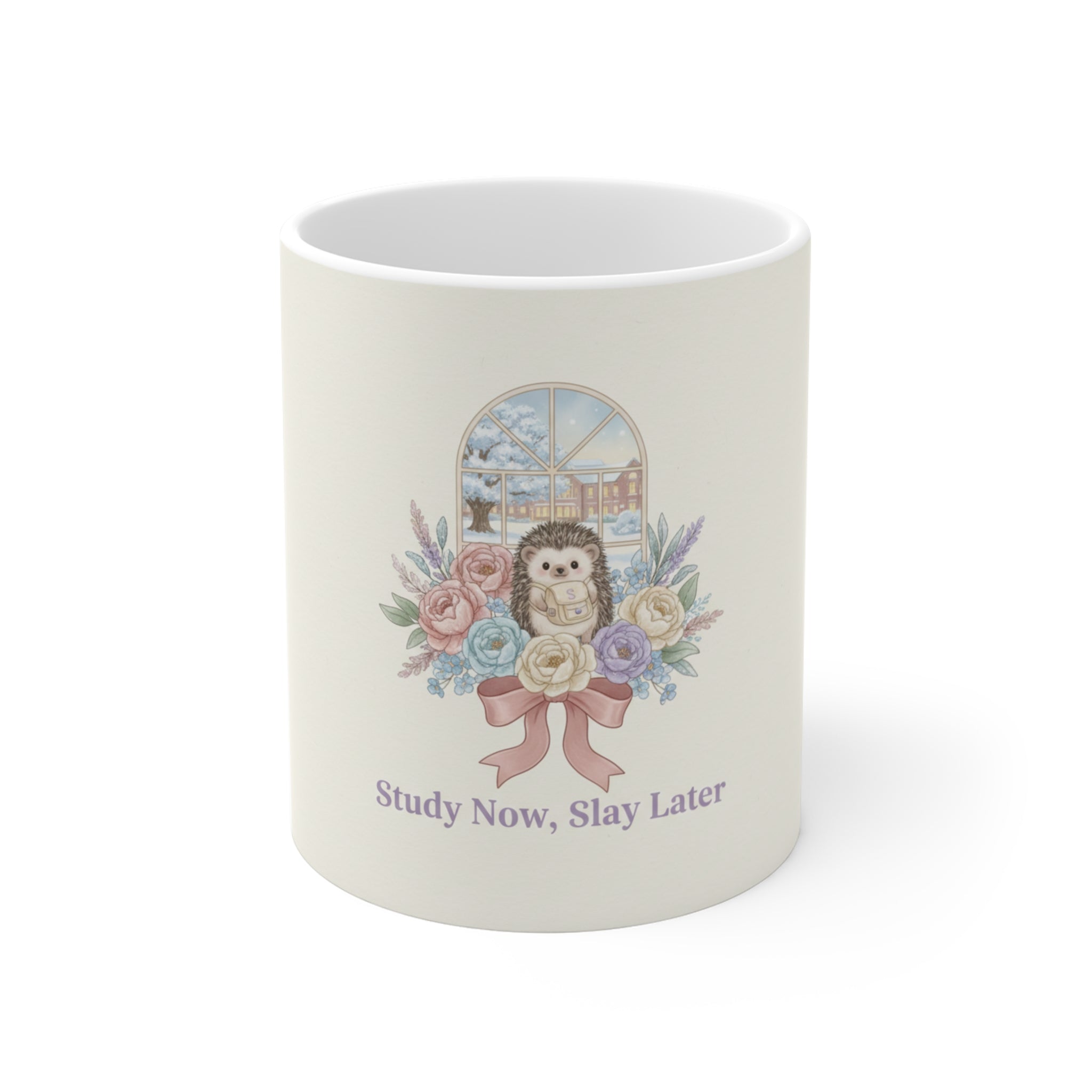 Study Now, Slay Later Hedgehog Mug 11oz
