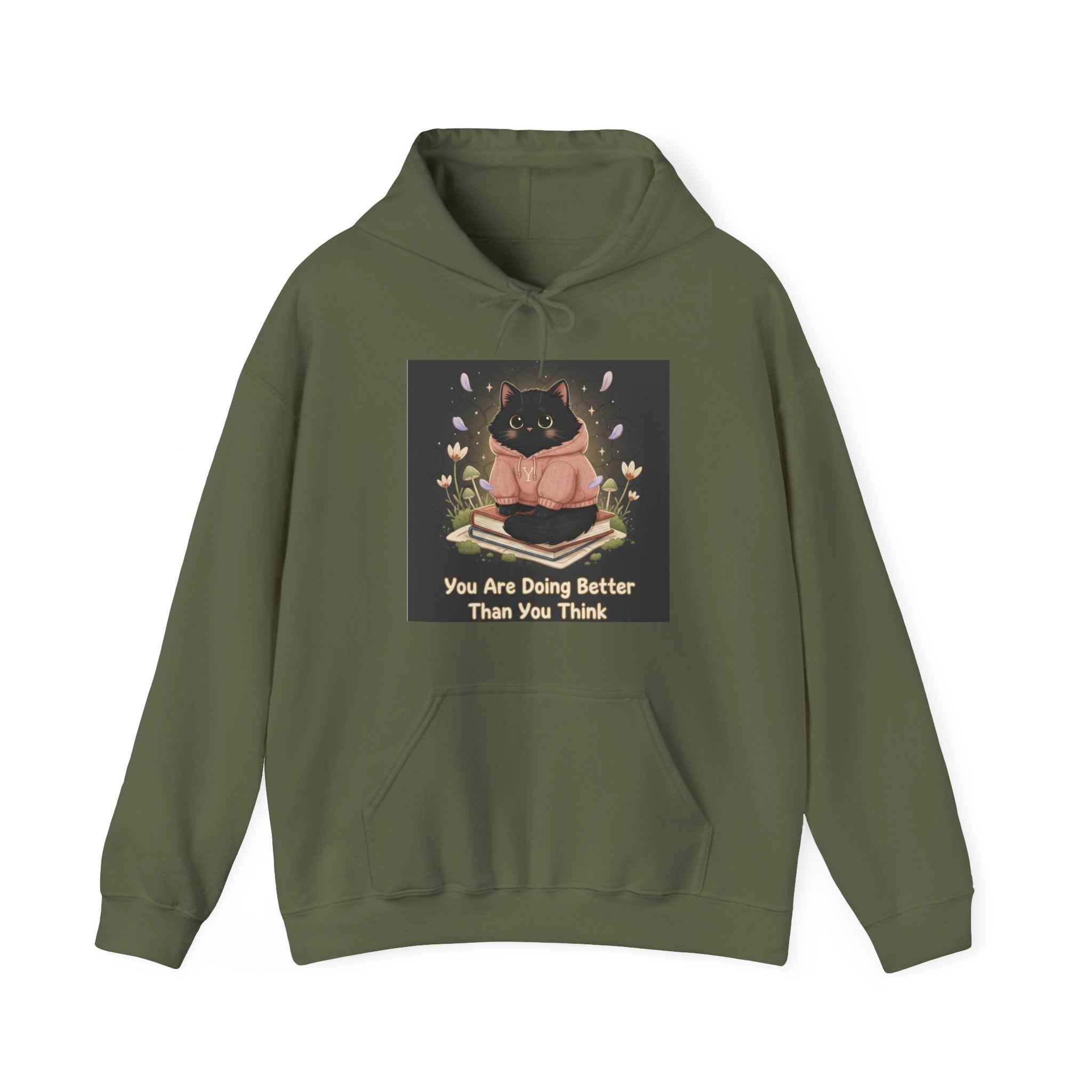 Black Cat Hoodie – You Are Doing Better Than You Think