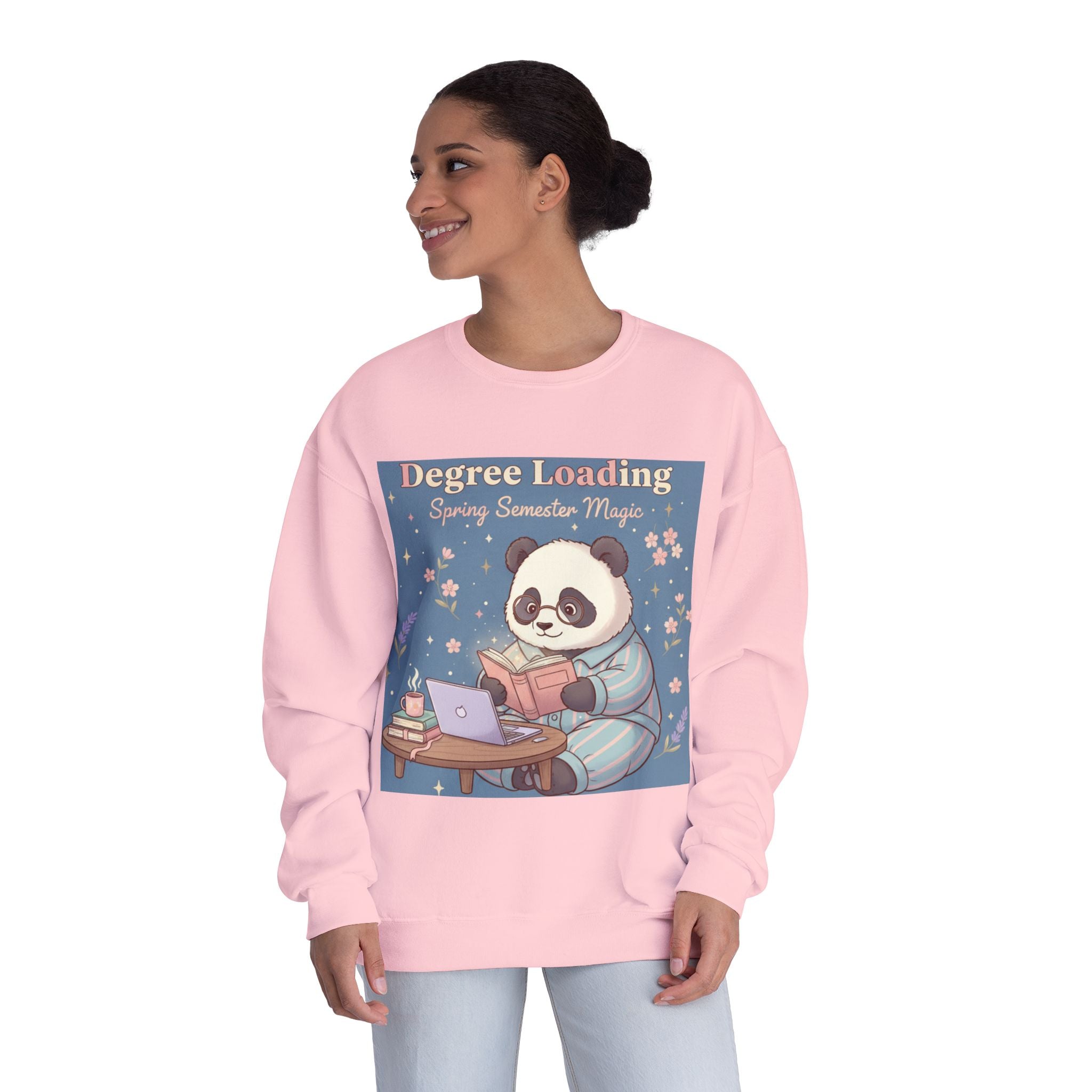 Panda Crewneck Sweatshirt – Degree Loading Spring Semester Magic