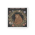 Bear Cork Coaster – Study Buddy Vibes
