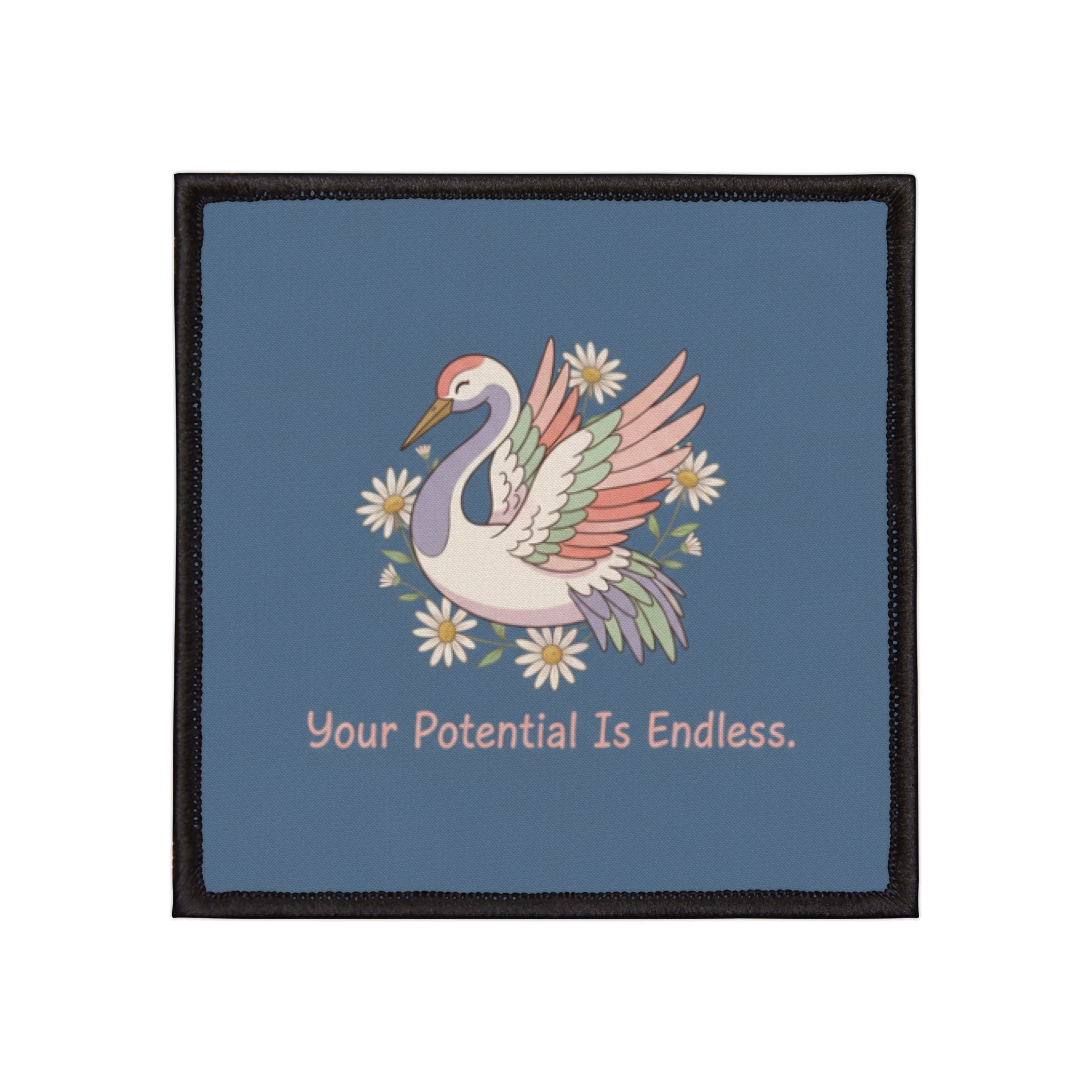 Crane Iron-On Patch – Your Potential is Endless