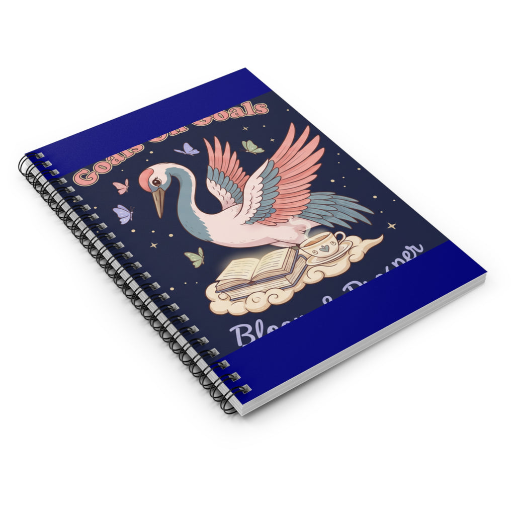 Crane Spiral Notebook – Goals on Goals Bloom Prosper