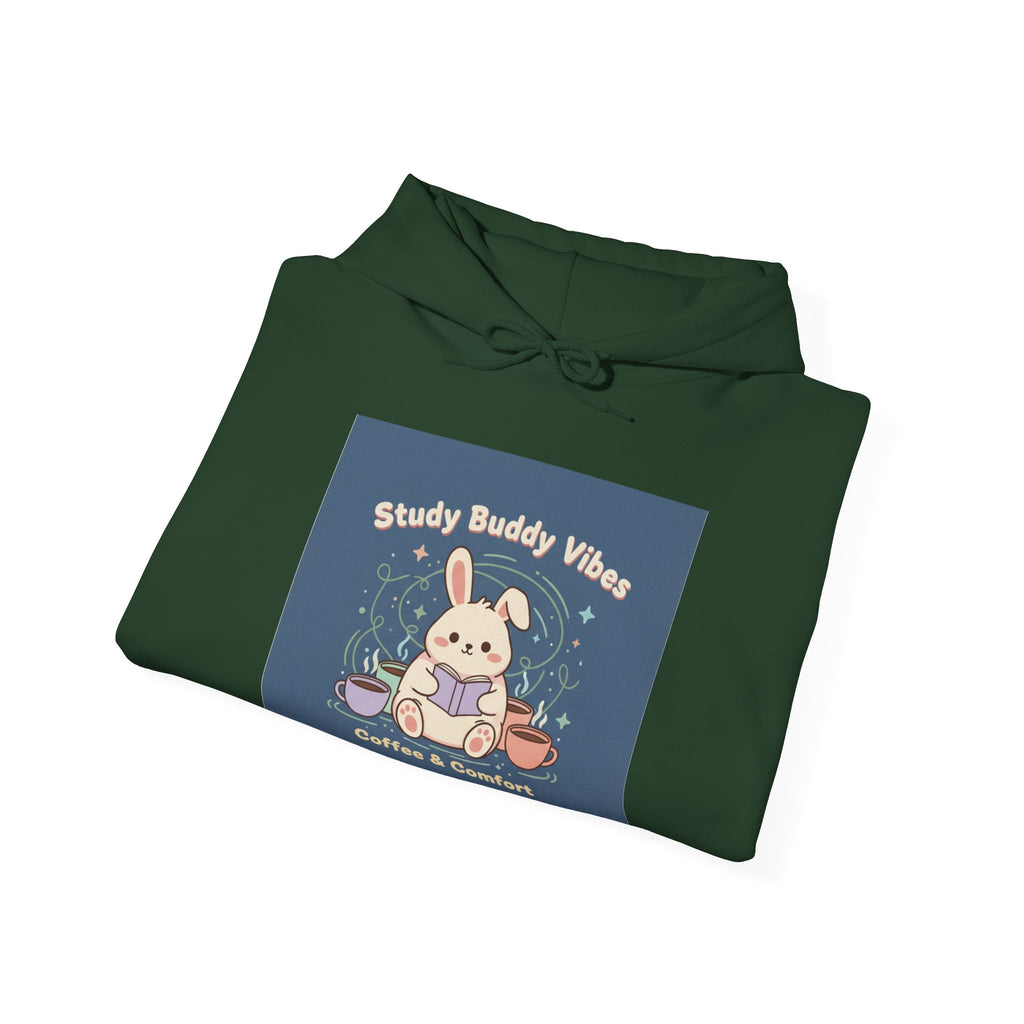 Bunny Hoodie – Study Buddy Vibes Coffee Comfort