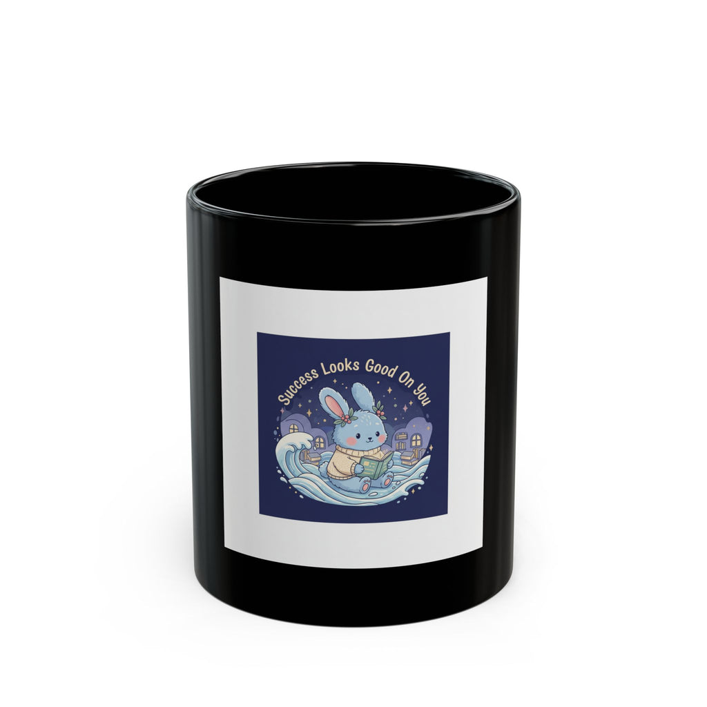 Bunny Black Mug 11oz – Success Looks Good on You