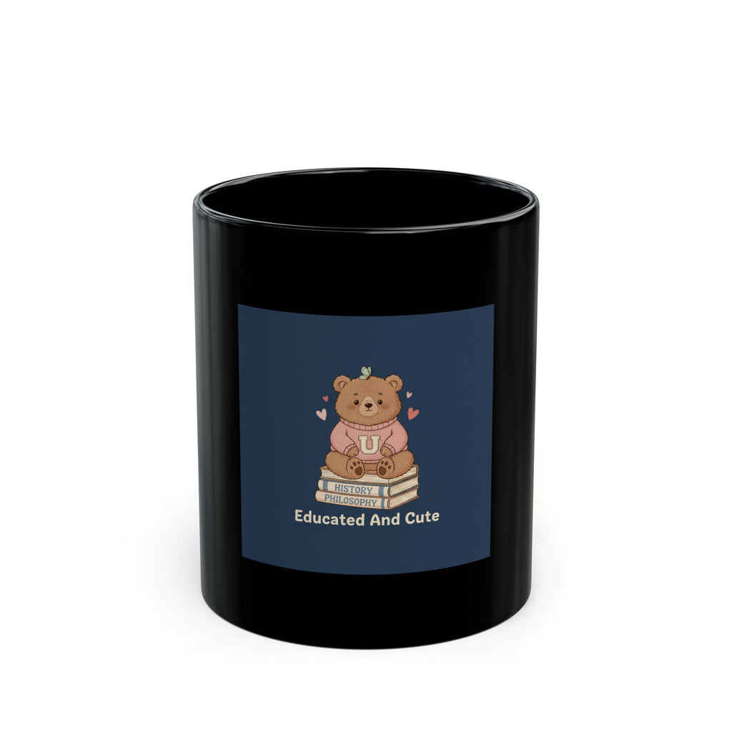 Bear Black Mug 11oz – Educated and Cute