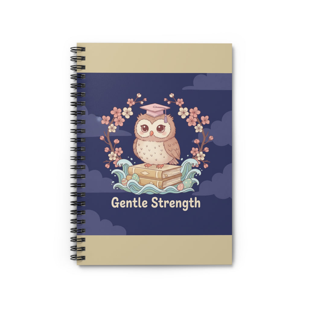 Owl Spiral Notebook – Gentle Strength