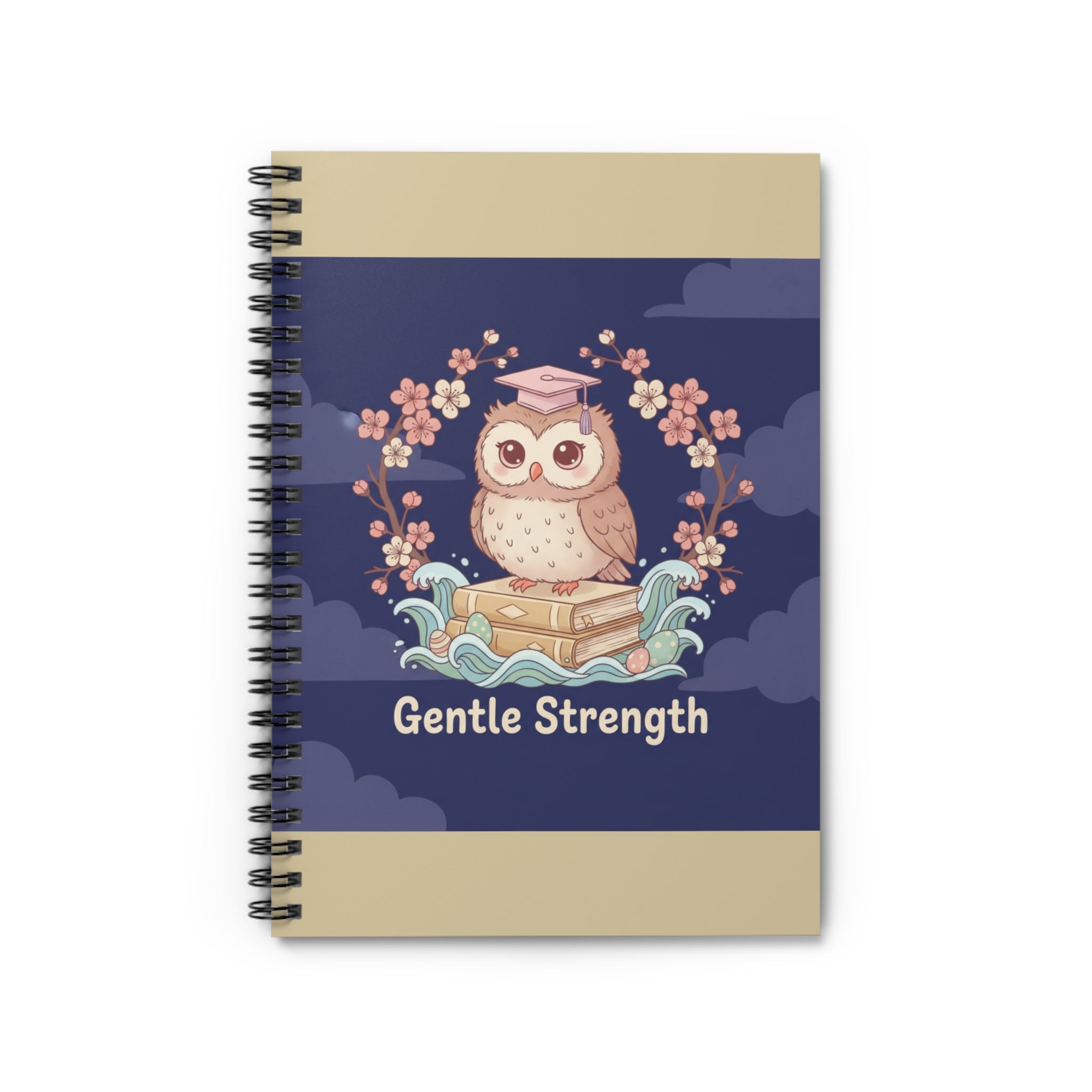 Owl Spiral Notebook – Gentle Strength