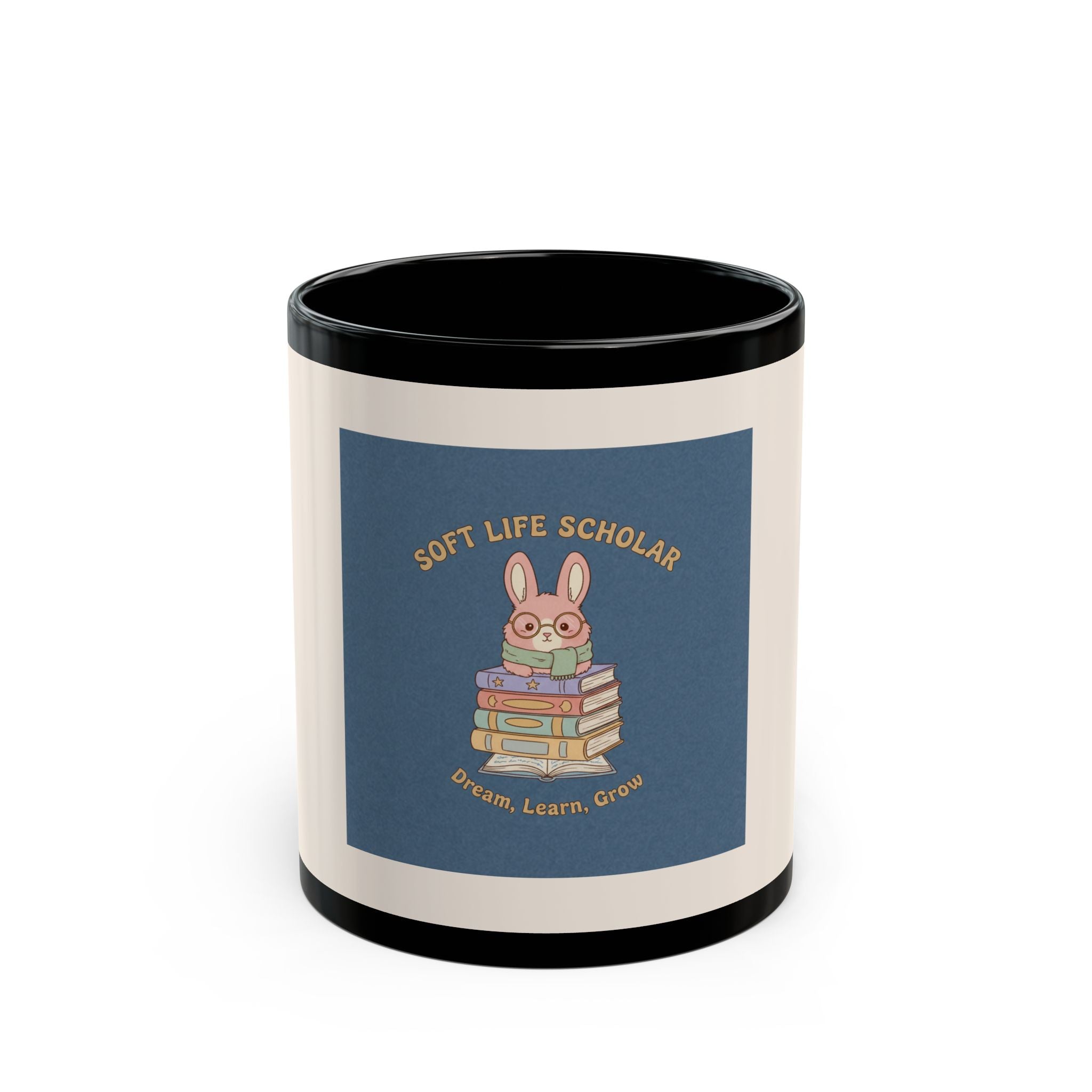Bunny Black Mug 11oz – Soft Life Scholar