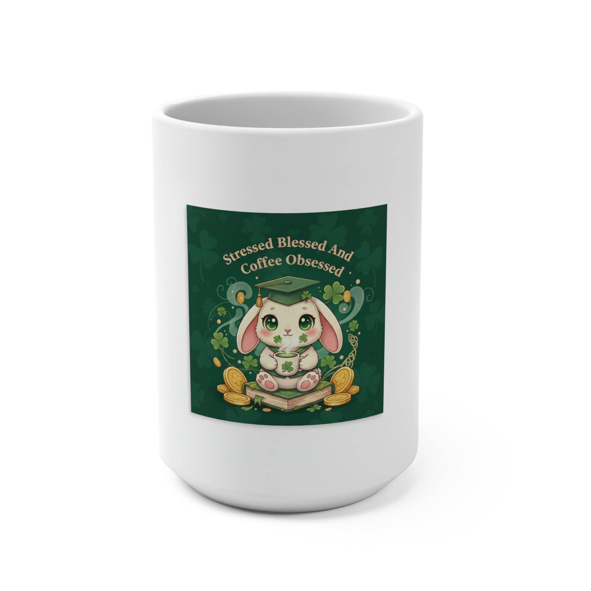 Stressed Blessed and Coffee Obsessed Mug 15oz