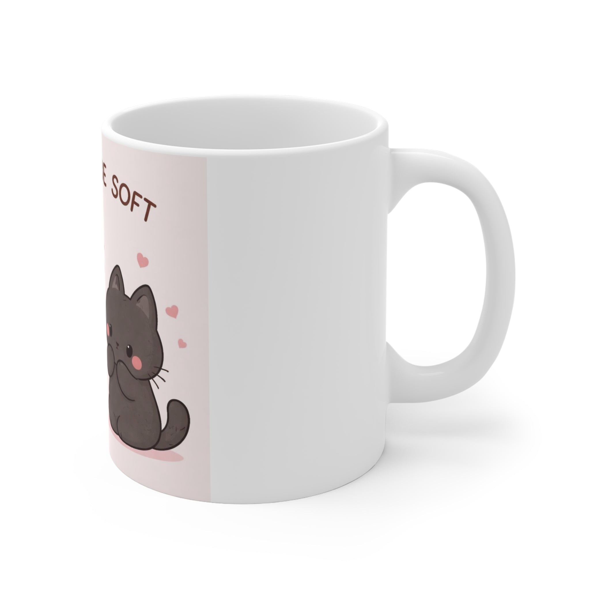 LOVE CAN BE SOFT Rabbit, cat Mug 11oz