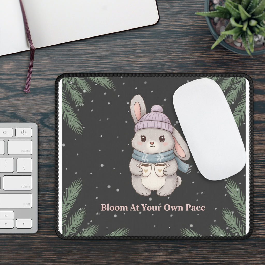 Bunny Mouse Pad – Bloom at Your Own Pace