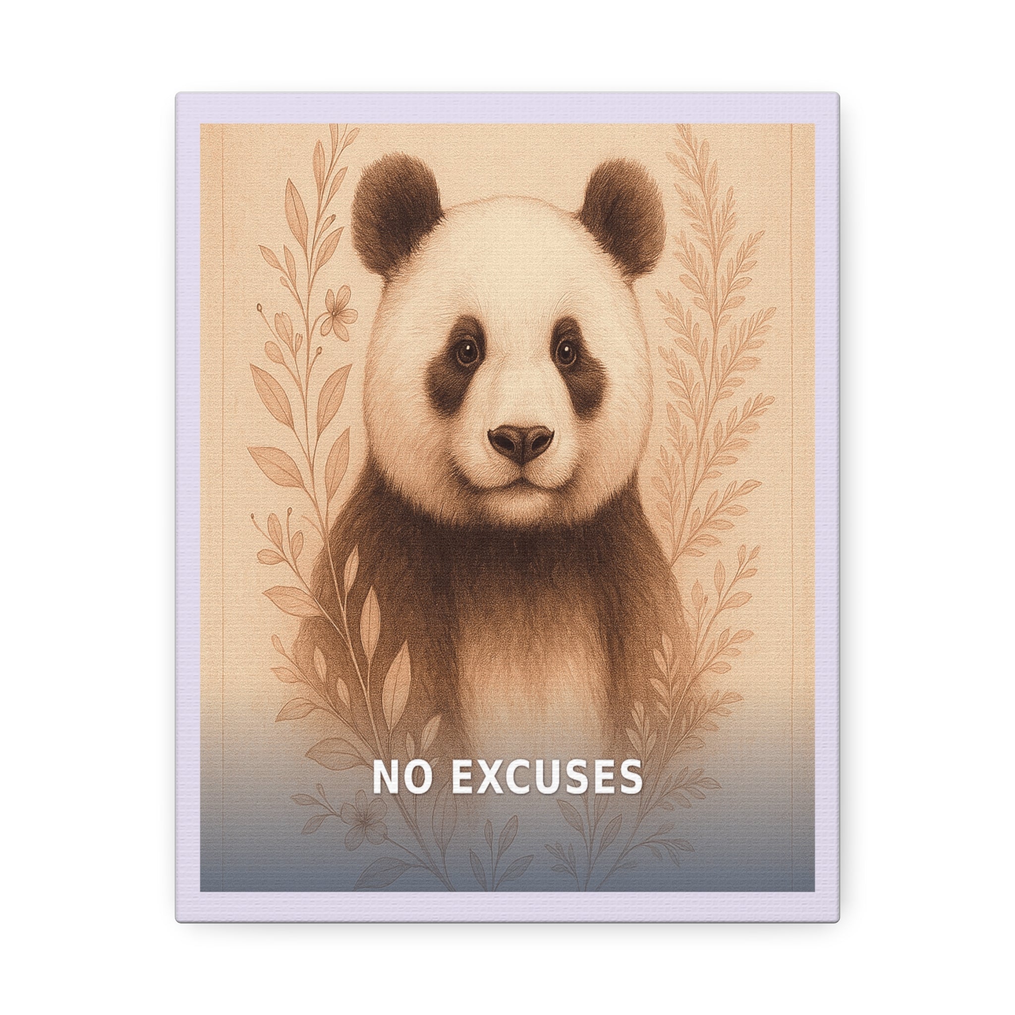 "No Excuses" Black Cat Canvas | College Girl Gift | Fashion | KayKay Classics