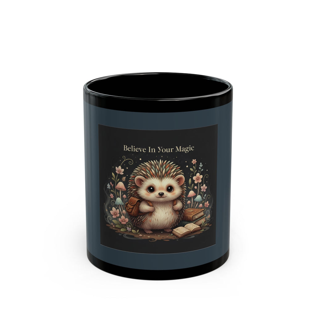Hedgehog Black Mug 11oz – Believe in Your Magic