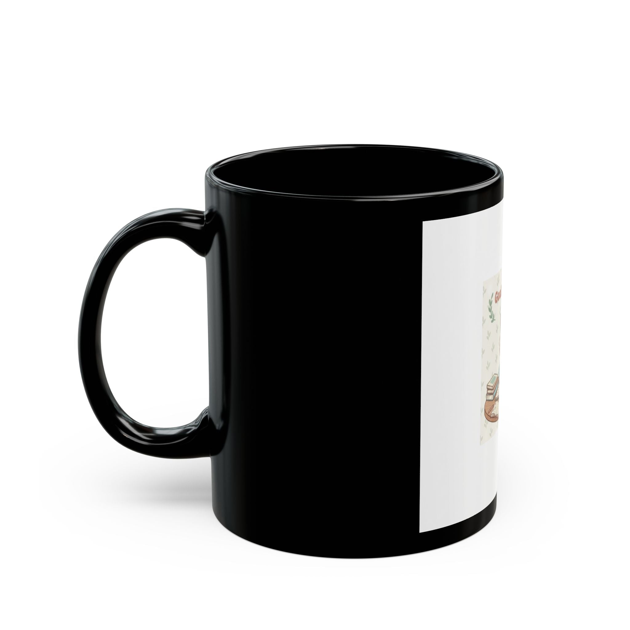 Goals On Goals Cat Black Mug 11oz