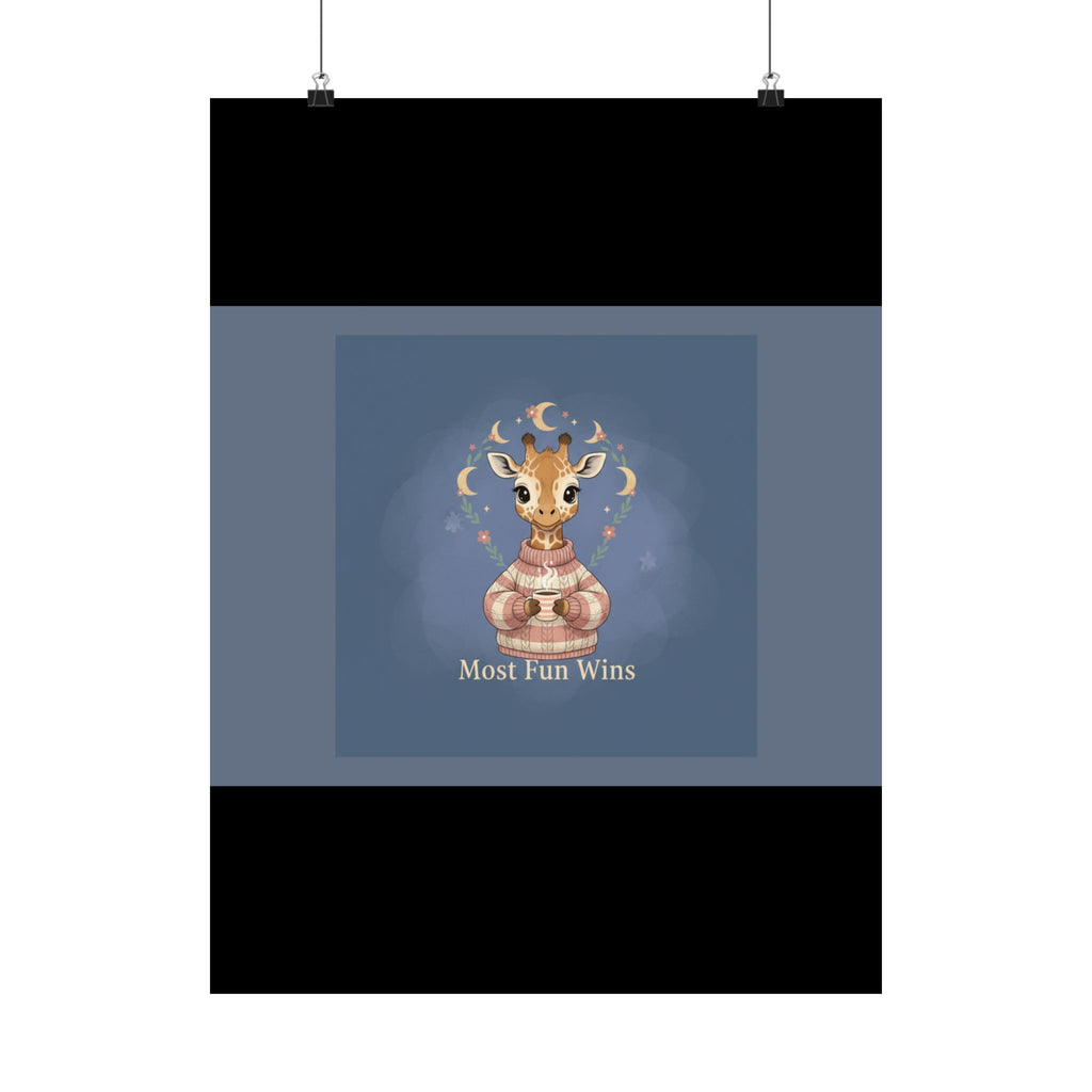 Giraffe Poster – Most Fun Wins