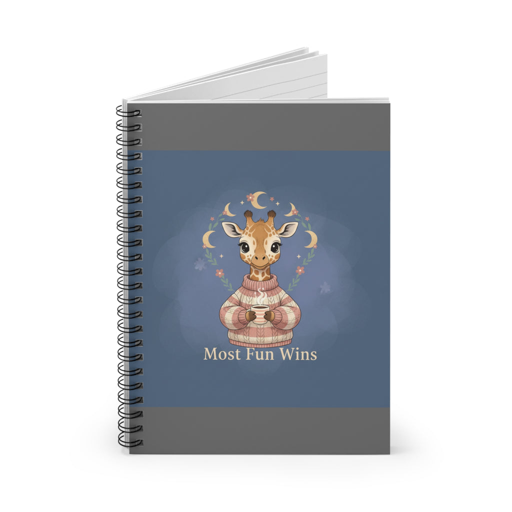 Giraffe Spiral Notebook – Most Fun Wins