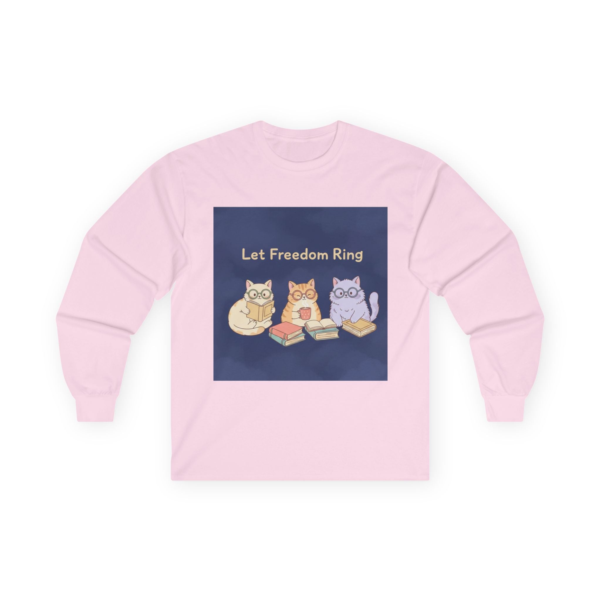 Cats With Glasses Long Sleeve Tee – Let Freedom Ring