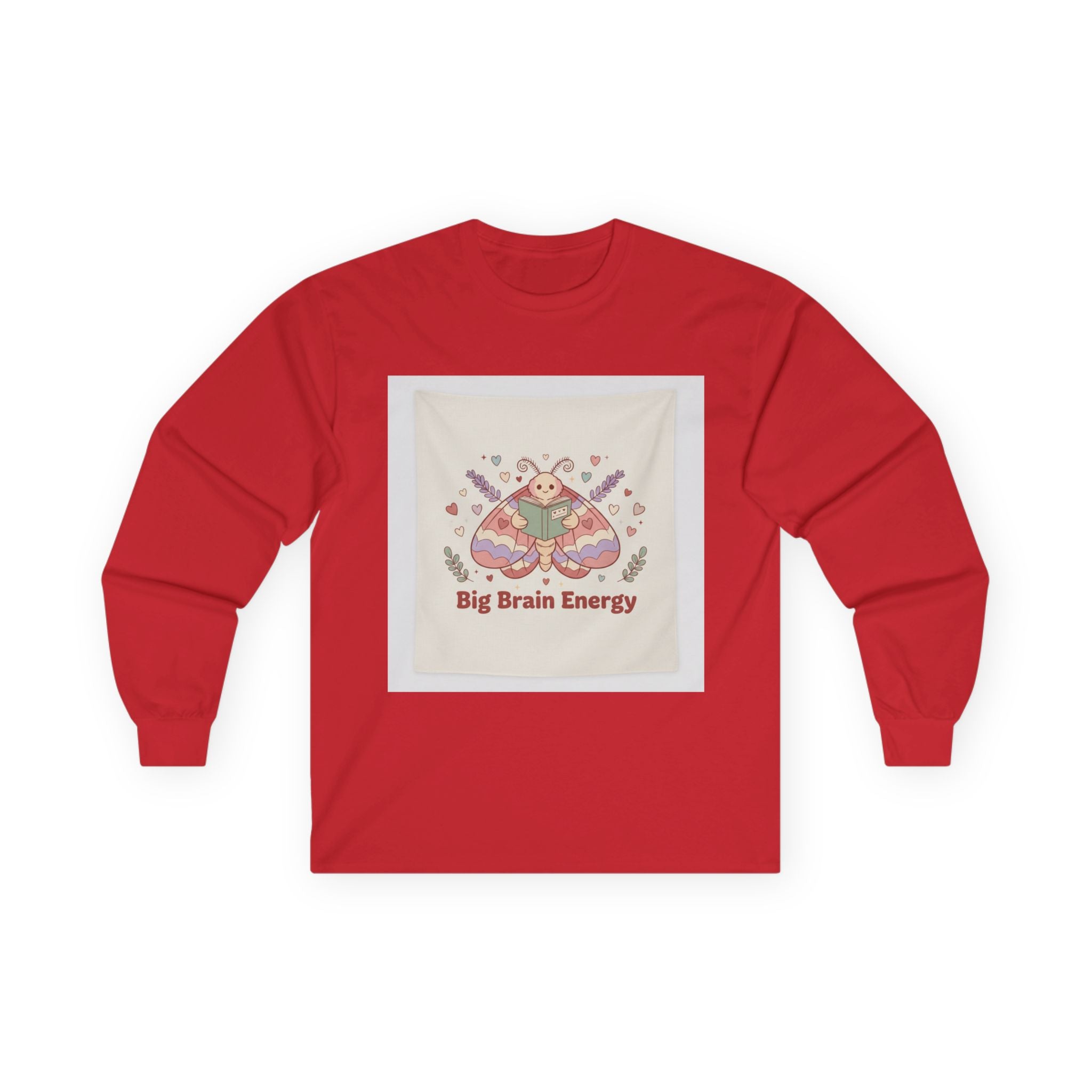 Big Brain Energy Moth Long Sleeve Tee
