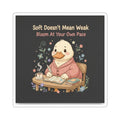 Duck In A Cardigan Kiss-Cut Sticker – Soft Doesnt Mean Weak Bloom at Your Own
