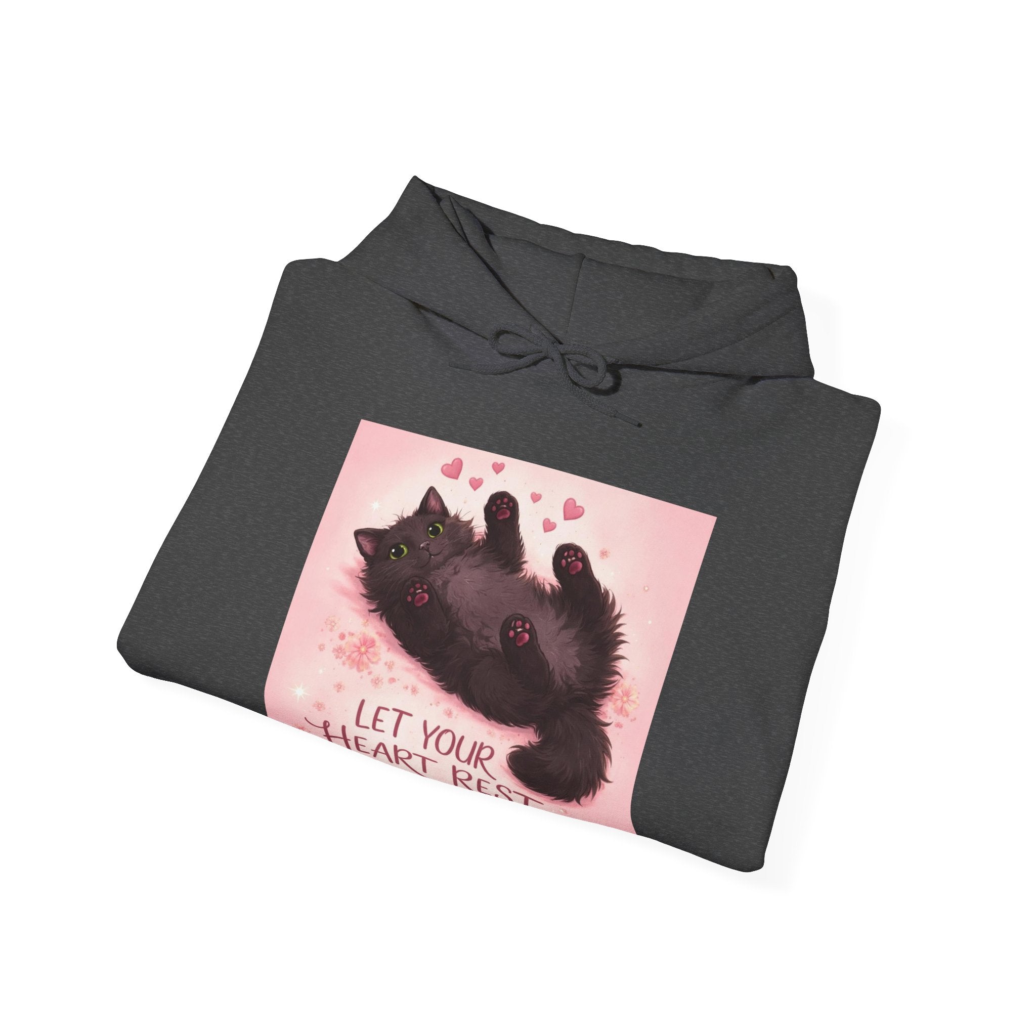 LET YOUR HEART REST Cat Hoodie