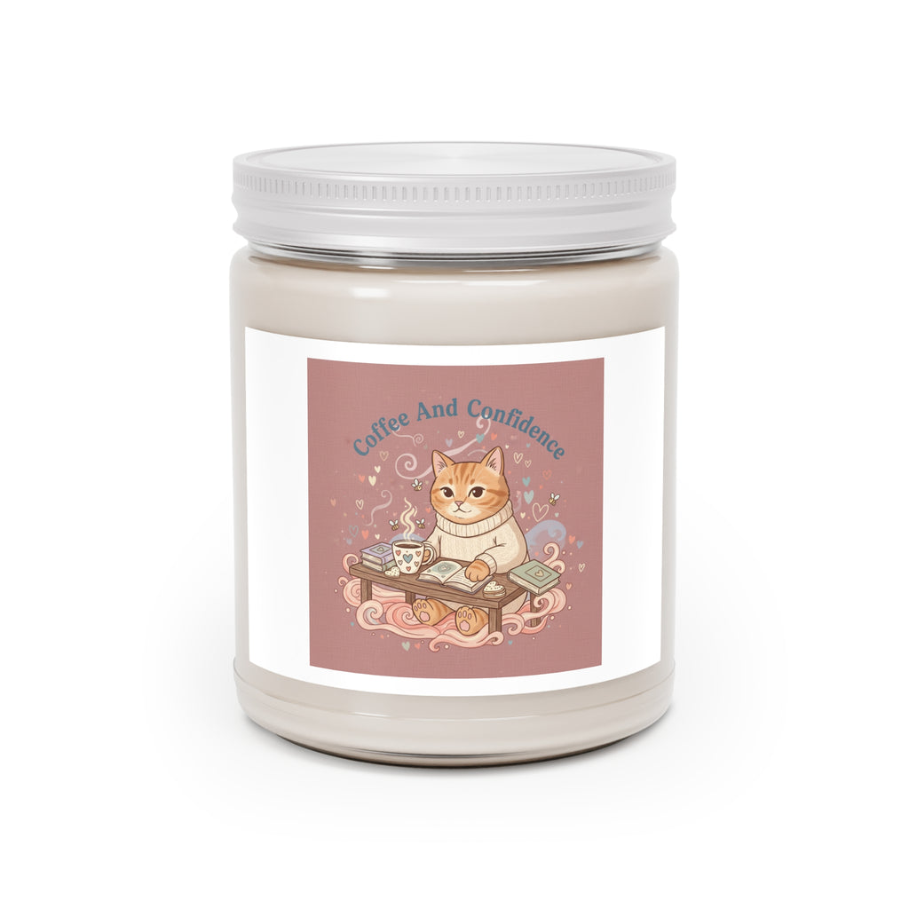 Coffee And Confidence Cat Scented Candle