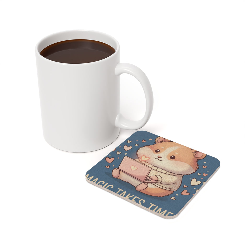 Hamster Cork Coaster – Magic Takes Time