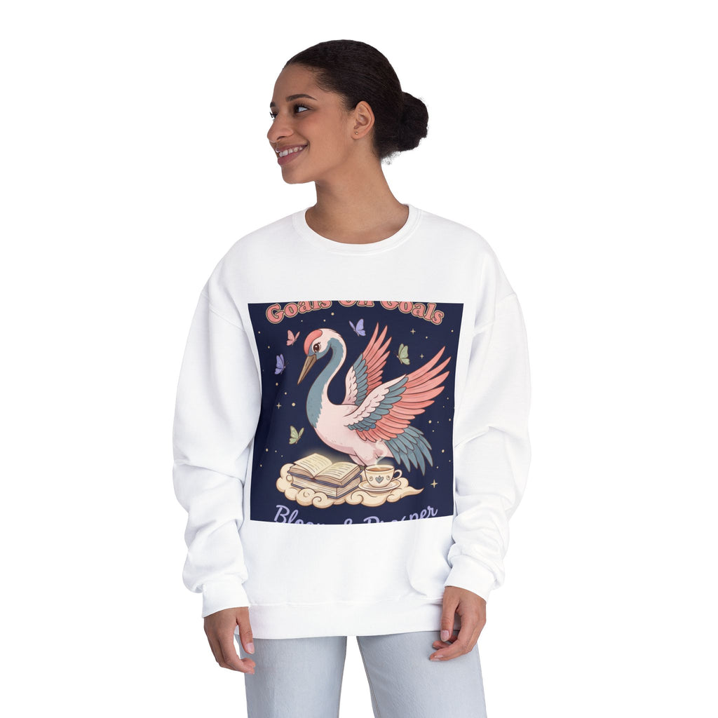 Crane Crewneck Sweatshirt – Goals on Goals Bloom Prosper