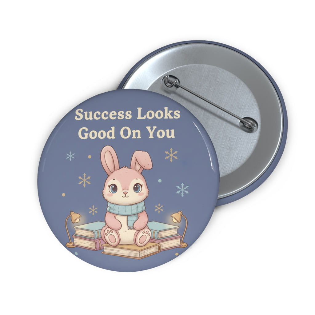 Rabbit Pin Button – Success Looks Good on You