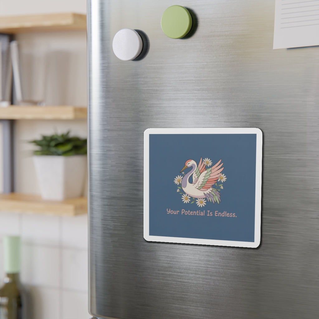 Crane Die-Cut Magnet – Your Potential is Endless