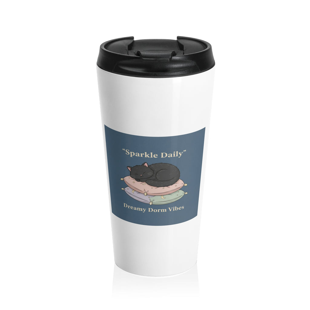 Black Cat Travel Mug – Sparkle Daily Dreamy Dorm Vibes