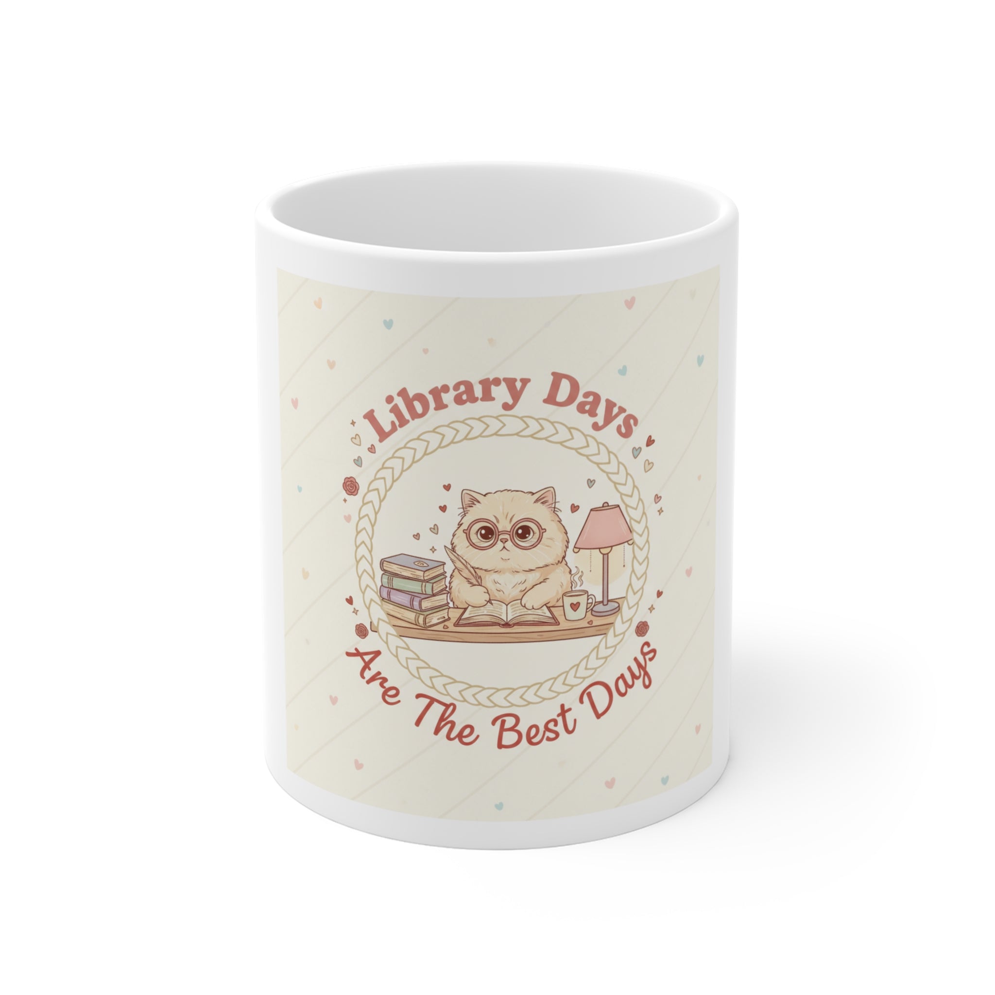 Library Days Are The Best Days Cat Mug 11oz