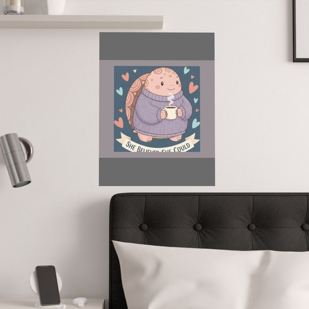 Turtle Poster – She Believed She Could