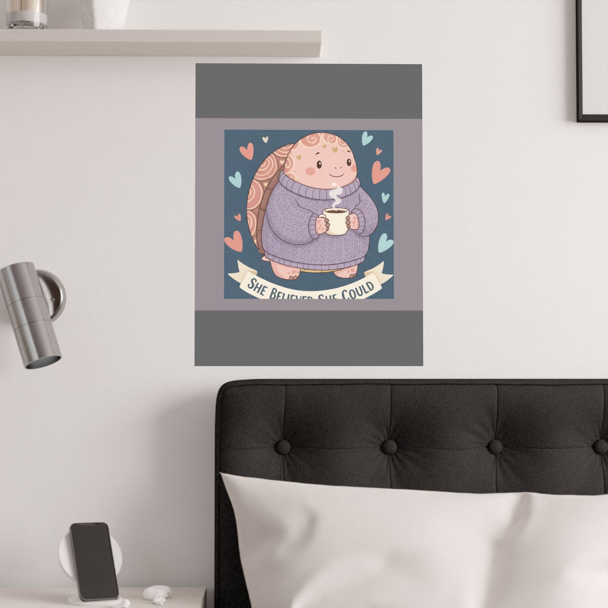 Turtle Poster – She Believed She Could