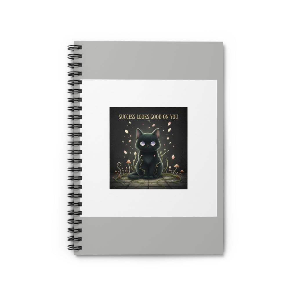 Black Cat Spiral Notebook – Success Looks Good on You