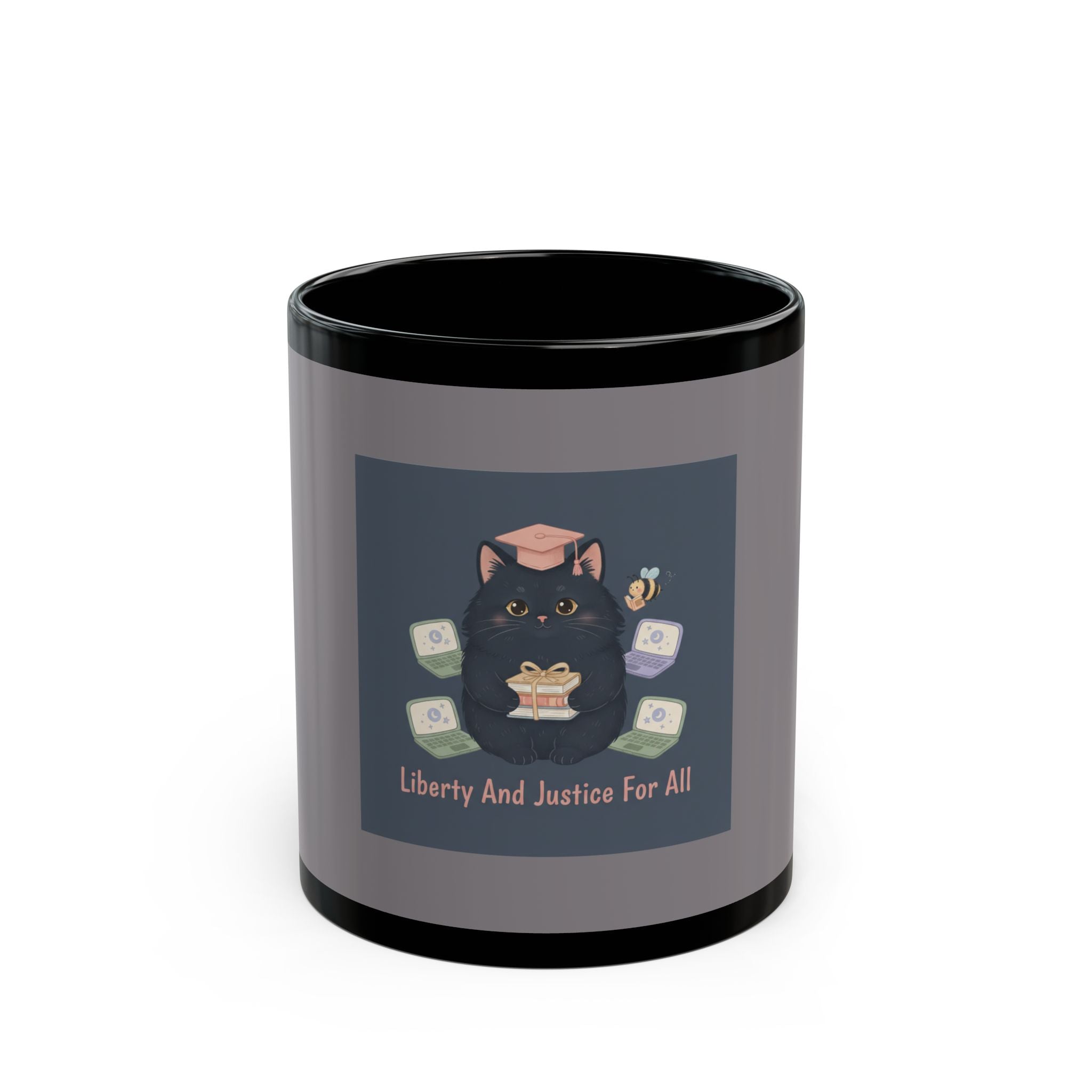 Black Cat Black Mug 11oz – Liberty and Justice for All