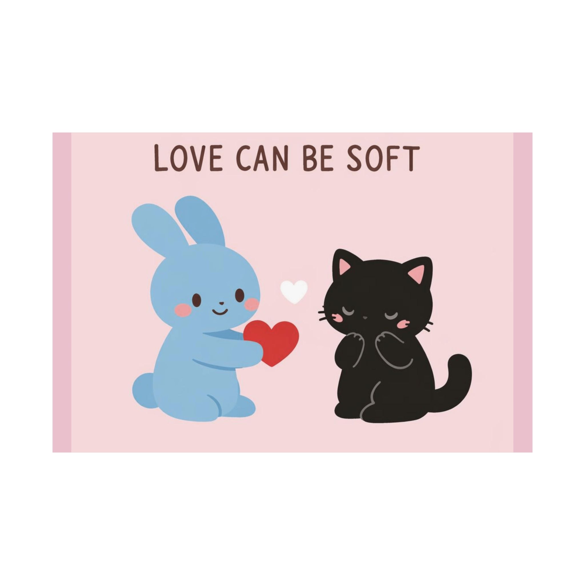 "LOVE CAN BE SOFT" Black Cat Poster | Trendy Gift for Her | Lifestyle | KayKay Classics
