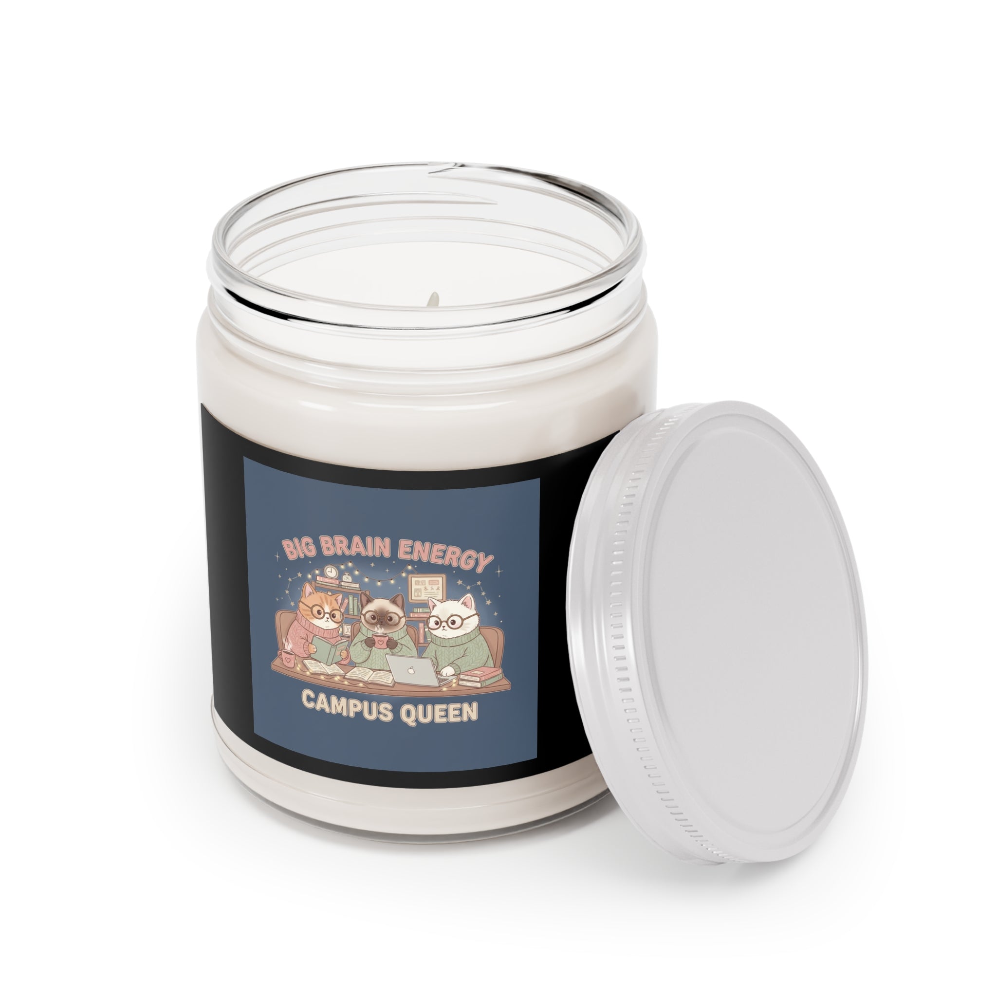 Cat Scented Candle – Big Brain Energy Campus Queen