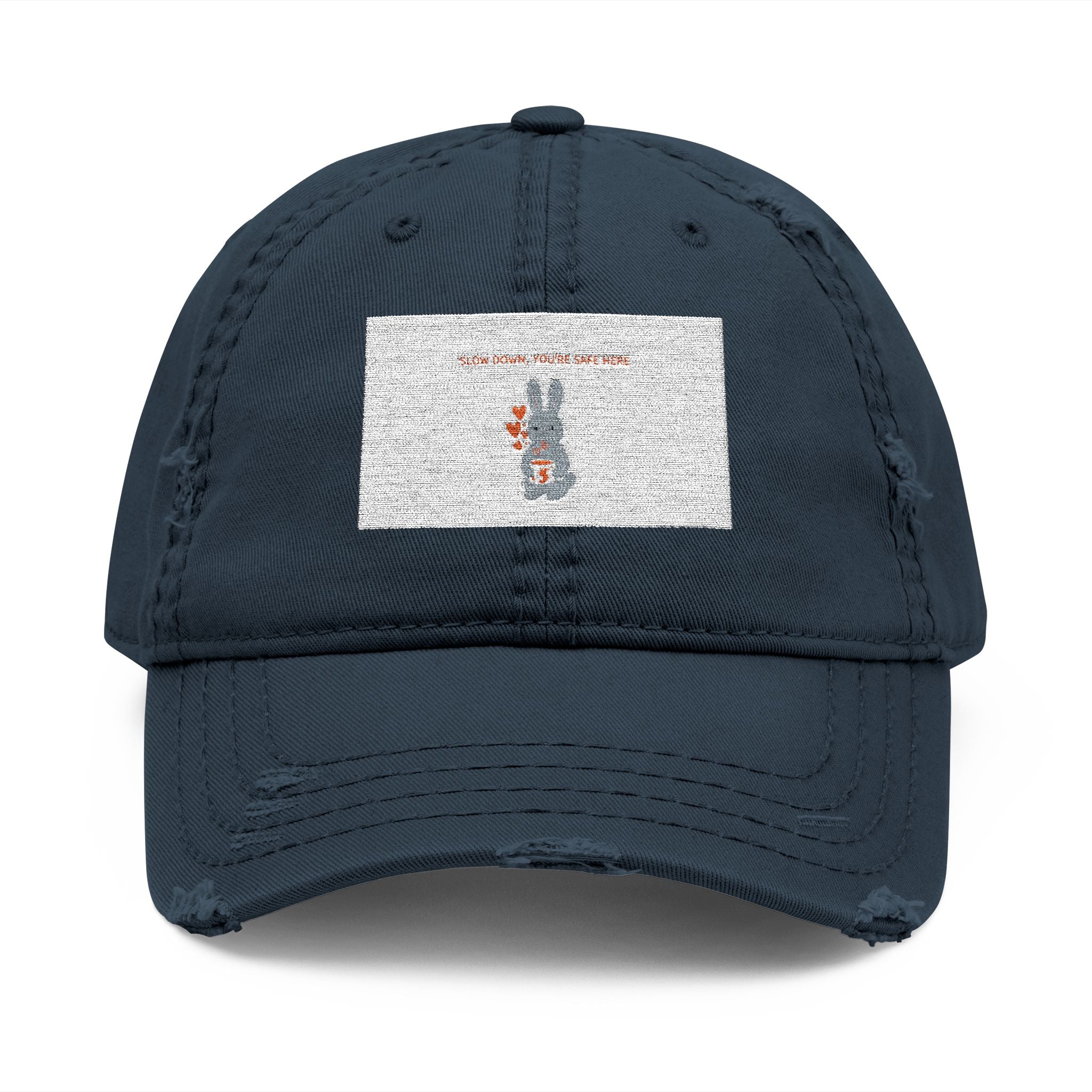 "SLOW DOWN, YOU'RE SAFE HERE" Black Cat Dad Hat | College Girl Gift | Fashion | KayKay Classics