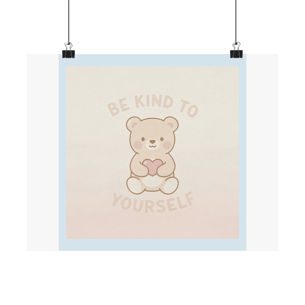 "BE KIND TO YOURSELF" Black Cat Poster | College Girl Gift | Fashion | KayKay Classics